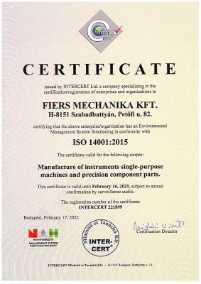 Sikeres auditot tettünk az ISO 14001:2015 szabvány szerinti minőség- és környezetközpontú irányítási rendszerben.